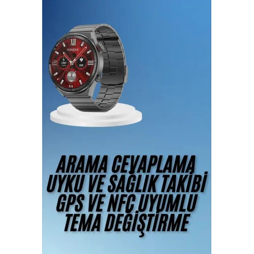 Mey İthalat® Çağrı Cevaplama Sesli Asistan Çoklu Dil Desteği 5.0 Bluetooth Akıllı Saat