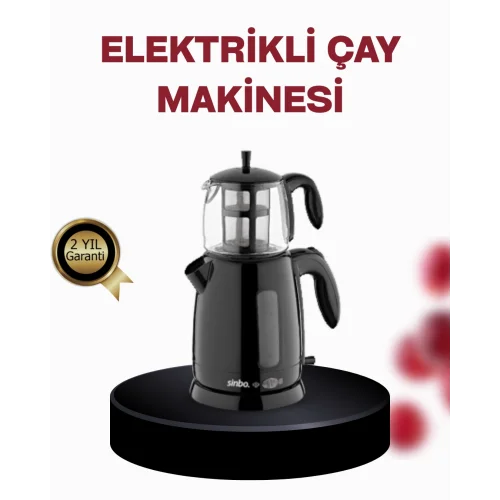 Mey İthalat® Cam Demlikli 20 Bardak Kapasiteli Elektrikli Çaycı