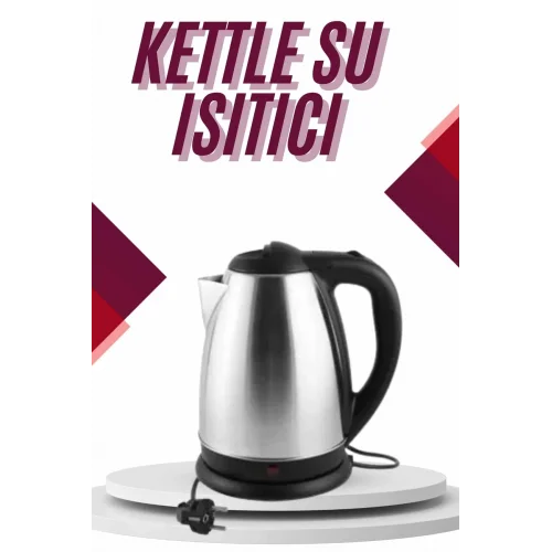 Mey İthalat® Çelik Su Isıtıcı Kettle Dayanıklı Paslanmaz Çelik Uzun Ömürlü