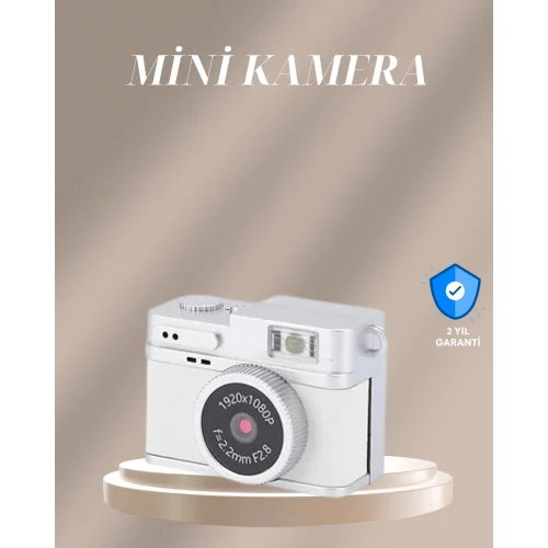 Mey İthalat® Cep Boy Vintage Dijital Kamera LED Destekli Full HD Video