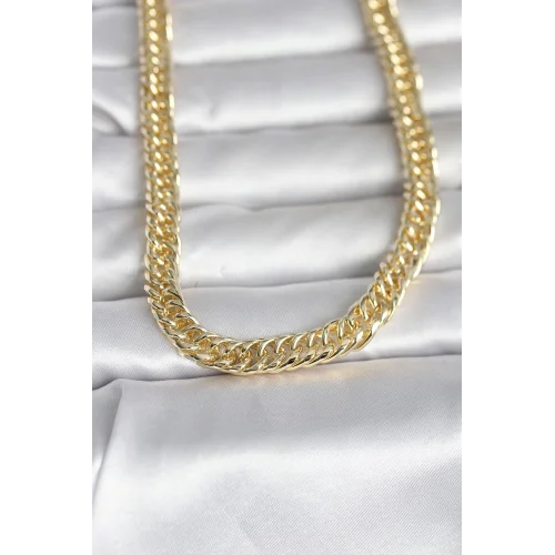Mey İthalat® CM 14K Gold Renk Kalın Zincir Model 60 cm Kadın Kolye