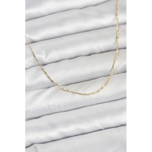 Mey İthalat® CM 14K Gold Renk Kesme Model 60 cm Kadın Kolye