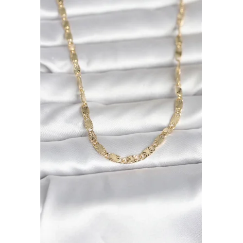 Mey İthalat® CM 14K Gold Renk Lazer Model 45 cm Kadın Kolye