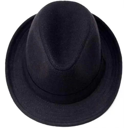 Mey İthalat® Çocuk Boy Siyah Kumaş Fötr Şapka Gösteri Şapkası Michael Jackson Şapkası 54 No