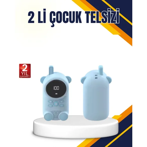 Mey İthalat® Çocuk ve Bebek Telsizi – 22 Kanal, VOX Modu, USB Şarjlı, Renkli Ekran