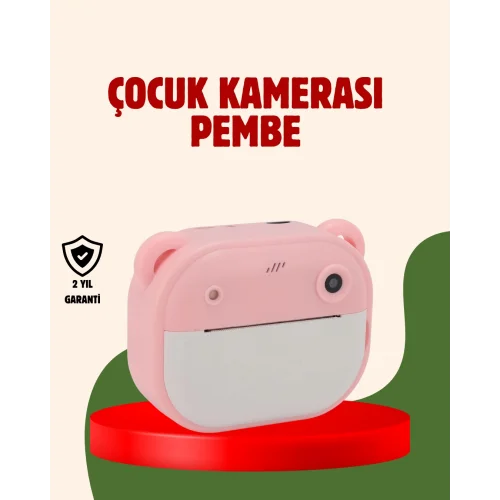 Mey İthalat® Çocuklar İçin Şipşak Yazıcı Kamera 24MP HD Çift Lensli Termal Baskılı