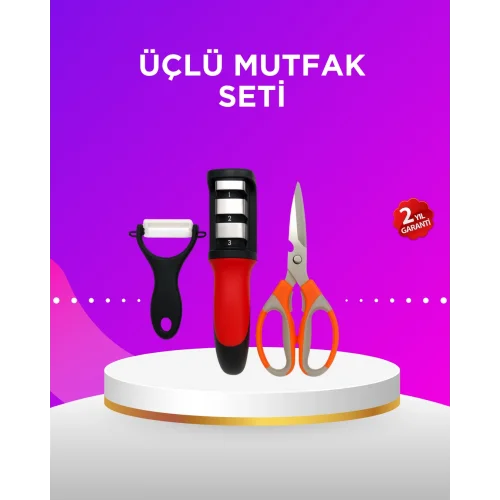 Mey İthalat® Çok Amaçlı Mutfak Makas Seti – Paslanmaz Çelik ve Ergonomik Tasarım