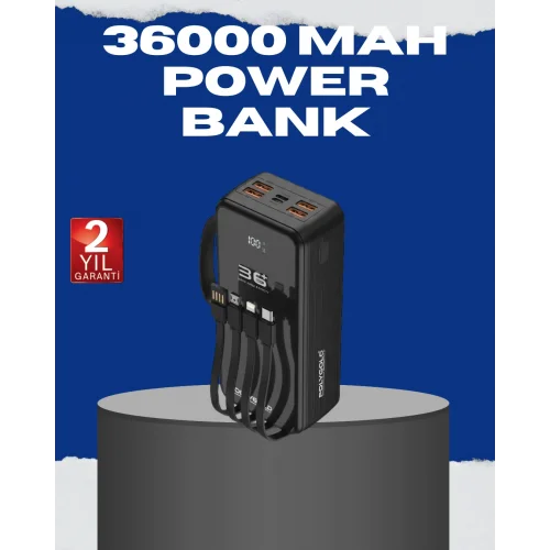 Mey İthalat® Çok Çıkışlı Taşınabilir Şarj Cihazı Dijital Göstergeli