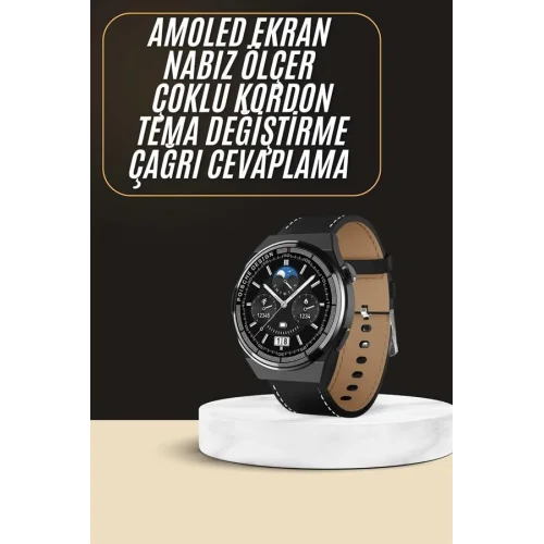 Mey İthalat® Çoklu Kordon Hediyeli Akıllı Saat Çağrı Cevaplama Müzik Dinleme Dokunmatik Ekran