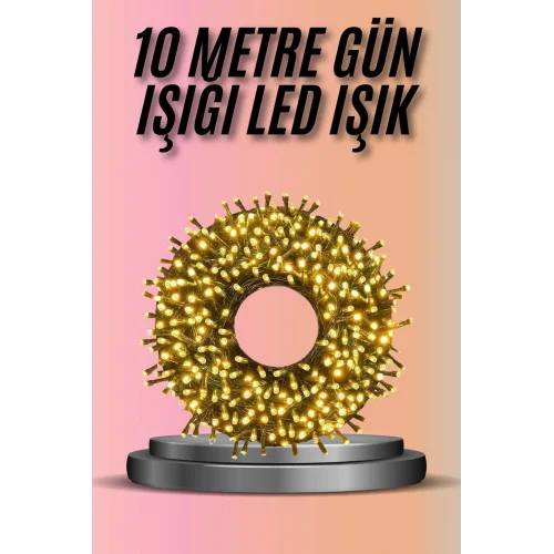 Mey İthalat® Dekoratif Aydınlatma Ampüllü 10 Metre Gün Işığı Şerit Led