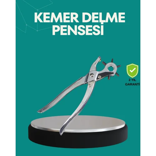 Mey İthalat® Deri Delme Pensesi 6 Uçlu Ayarlanabilir Kemer Delme Aleti Profesyonel Kullanım