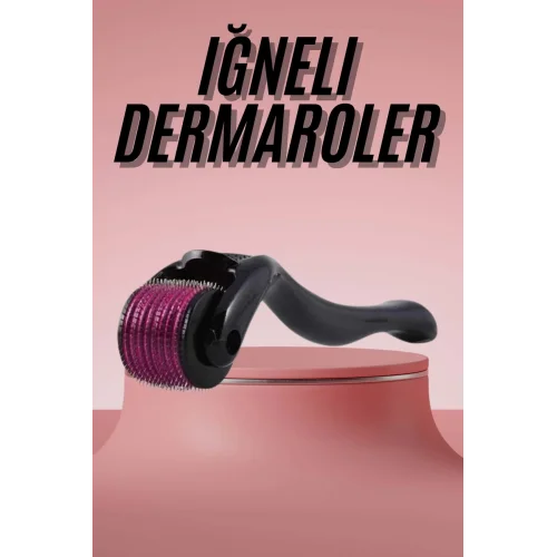 Mey İthalat® Derma Roller Titanyum Uçlu 540 İğneli 1 Mm Saç Sakal Çıkarma Ve Cilt Bakım Masaj Aleti