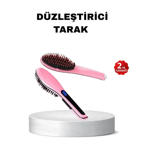 Mey İthalat® Dijital Ekranlı Seramik Saç Düzleştirici Tarak – 5 Kademeli Isı Ayarı, İyon Kontrollü