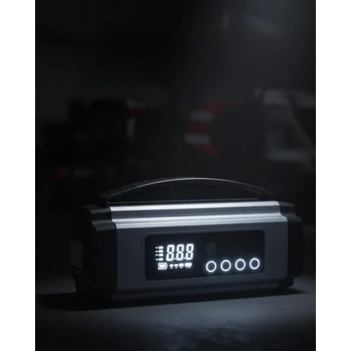 Mey İthalat® Dijital Göstergeli Akü Takviye Cihazı Lastik Şişirme Powerbank ve LED Işık Özellikli