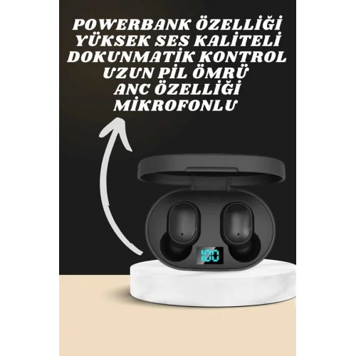 Mey İthalat® Dijital Göstergeli Kulaklık ve 7 Kordonlu Akıllı Saat Android ve İOS Uyumlu Uyku Takibi Sesli Görüşme