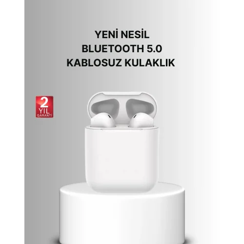 Mey İthalat® Dokunmatik Kontrollü 2. Nesil Bluetooth 5.0 Uzun Pil Ömürlü Kulaklık