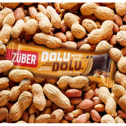 Mey İthalat® Dolu Dolu Fıstık Ezme Meyve Bar 30 Gr