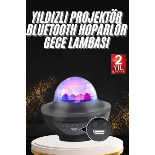 Mey İthalat® Dönen Işıklı Disko Topu Projektör Müzik Çalarlı Disco Speaker