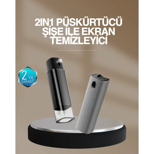 Mey İthalat® Ekran Temizleyici Sis ve Mikrofiber Bez Anti Statik Yağ Çözücü Set