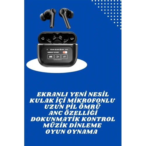 Mey İthalat® Ekranlı Yeni Nesil Pro Kulaklık ve Akıllı Saat Kampanyası Kulak İçi Mikrofonlu