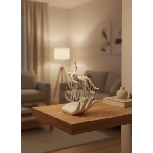 Mey İthalat® El İnsan Figürü Beyaz Modern Soyut Tasarım Salon ve Ofis Dekorasyonu