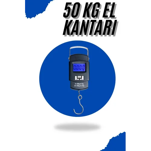 Mey İthalat® El Kantarı Dijital El Terazisi 50 Kg Kapasiteli LCD Ekranlı