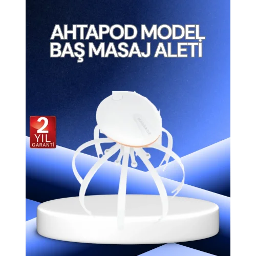 Mey İthalat® Elektrikli Kafa Masaj Cihazı 3 Modlu USB-C Şarjlı Rahatlatıcı Masaj Aleti