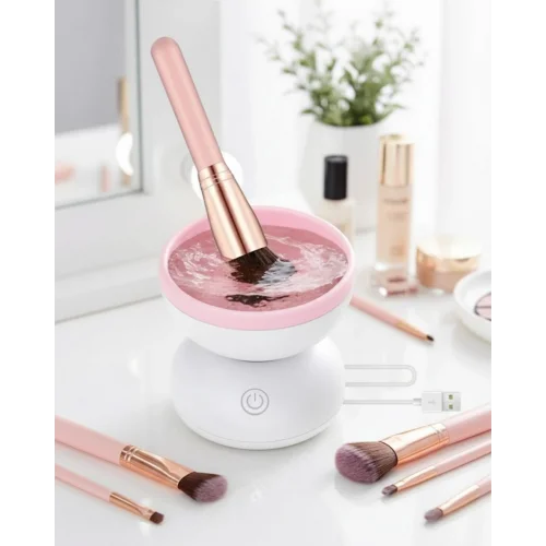 Mey İthalat® Elektrikli Makyaj Fırçası Temizleyici USB ile Çalışan Otomatik Fırça Yıkama Makinesi