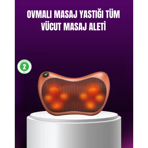 Mey İthalat® Ergonomik Derin Yoğurmalı Boyun Bel Sırt Masaj Cihazı Priz Çakmak Girişli