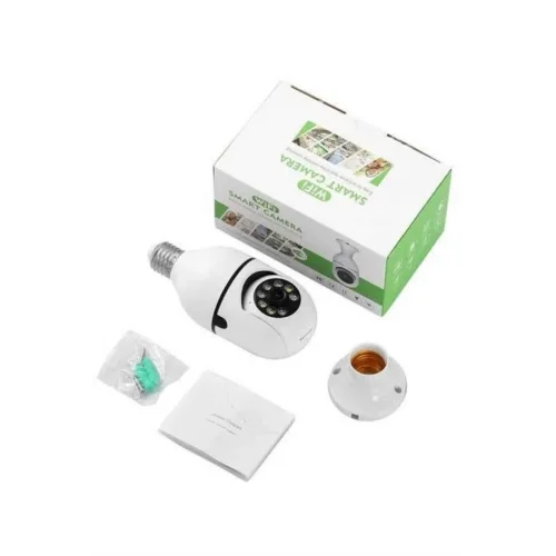 Mey İthalat® Ev Kamerası Wifi Kamerası Gece Görüşlü Akıllı Ampül Kamera