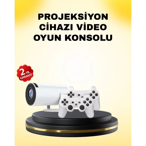 Mey İthalat® Film Dizi ve Oyun İçin Taşınabilir Kablosuz Mini Projeksiyon