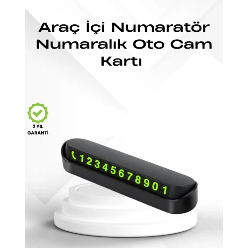 Mey İthalat® Fosforlu Işıltı ile Araç İçi Telefon Numaratörü – Güvenli Parkın Anahtarı