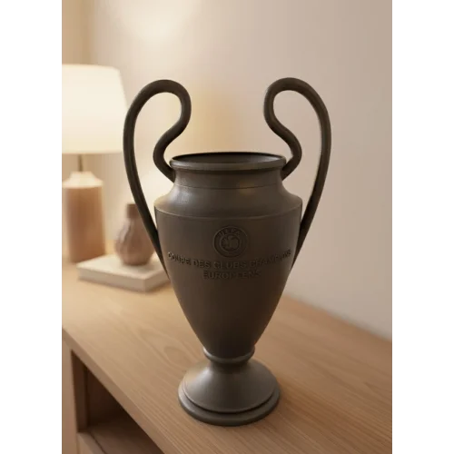 Mey İthalat® Füme Kupa 25cm UEFA Model Dekoratif Ödül Biblosu