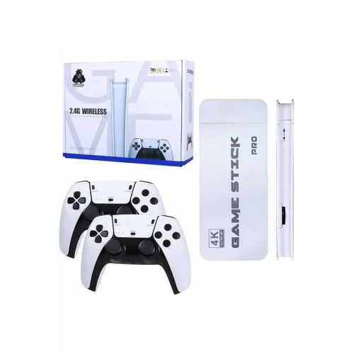 Mey İthalat® Game Stick 4K Retro Çift Kollu Atari Oyunlari +20000 Oyunlu Konsol Nostalji