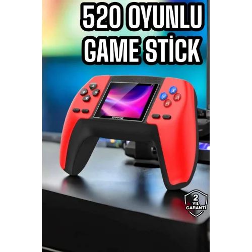 Mey İthalat® Gamepad 520 Retro Oyunlu Taşınabilir El Konsolu Atari