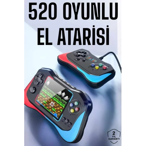 Mey İthalat® Gamepad Joystick Nostalji 500 Oyunlu 2 Li Atari Gamebox Oyun Konsolu Sup Atari