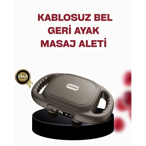 Mey İthalat® Geliştirilmiş 6 Başlıklı Şarjlı Masaj Aleti 2000 mAh Derin Doku Masajı