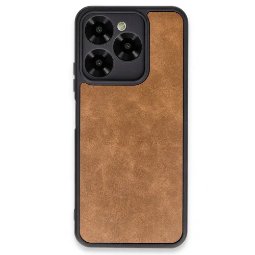 Mey İthalat®  General Mobile Era 30 Kılıf Aras Deri Kapak - Taba