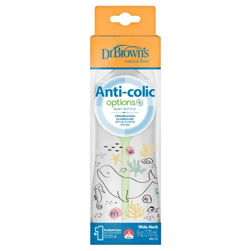 Mey İthalat®   Geniş Ağız PP Antikolik Options Biberon  270 ml Kız