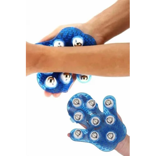 Mey İthalat® Giyilebiilir Masaj Eldiveni 9 Bilyeli Tüm Vücut Masajına Uygun