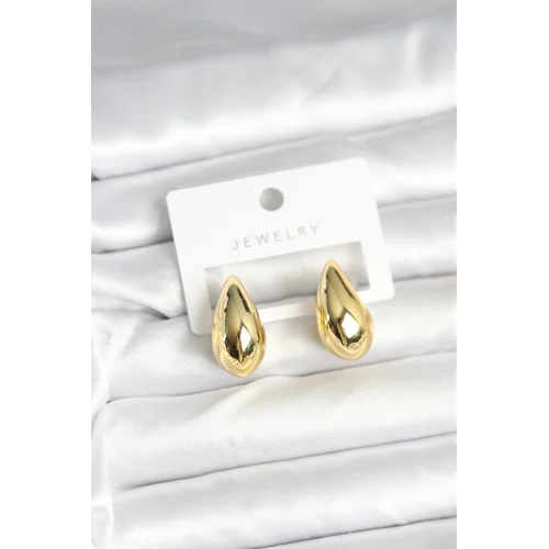 Mey İthalat® Gold Renk Damla Küpe 24 mm
