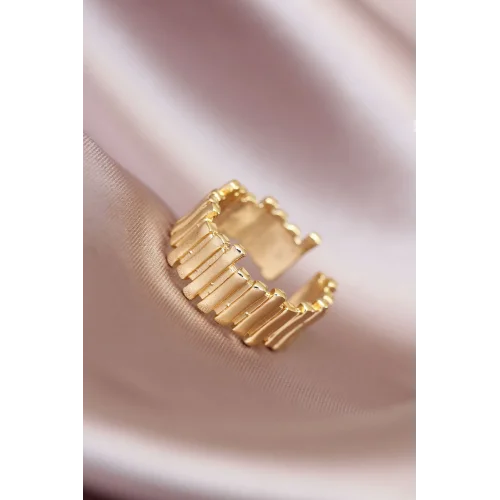 Mey İthalat® Gold Renk Metal Ayarlamalı Kadın Yüzük