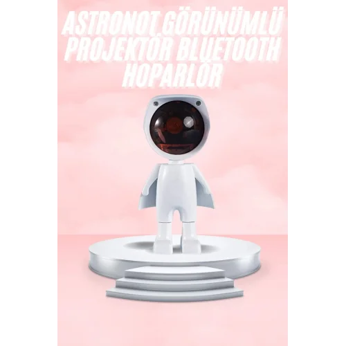 Mey İthalat® Gün Batımı Lambası Işık Arka Plan Projektör Sevimli Astronot Enerji Tasarruflu