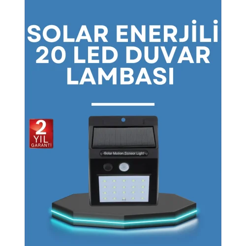 Mey İthalat® Hareket Algılamalı Solar LED Güvenlik Lambası
