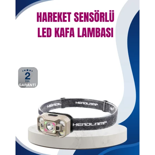 Mey İthalat® Hareket Sensörlü LED Far 45 Derece Ayarlı Şarj Edilebilir