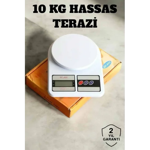 Mey İthalat® Hassas Terazi 10 kg Kapasiteli, Yüksek Hassasiyetli Dijital Mutfak Tartısı