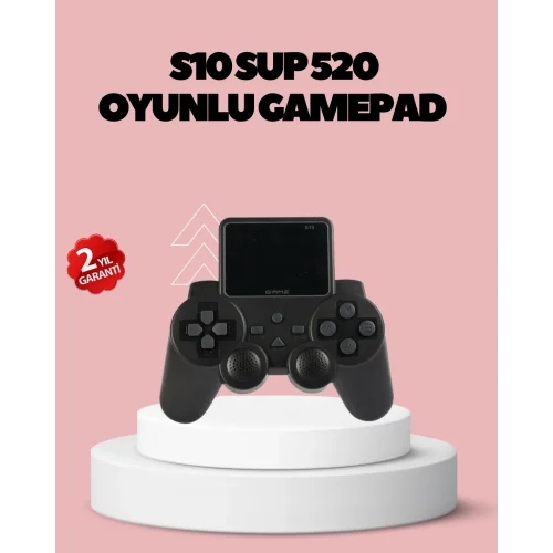 Mey İthalat® HDMI TV Bağlantılı Orijinal S10 Gamepad 520 Oyunlu 2025 Seri Oyun Konsolu