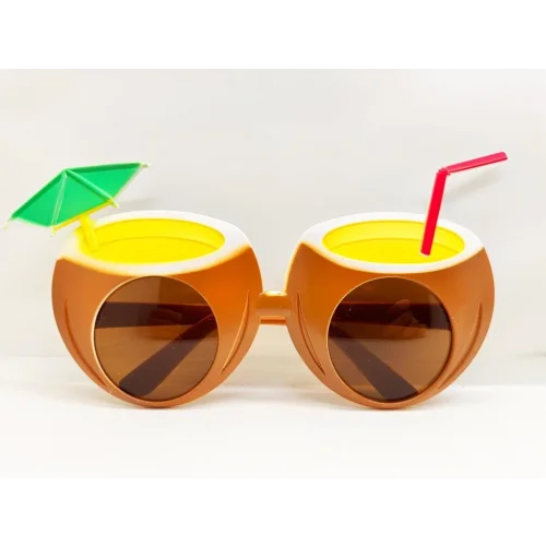 Mey İthalat® Hindistan Cevizi Tropikal Hawaii Yaza Merhaba Parti Gözlüğü