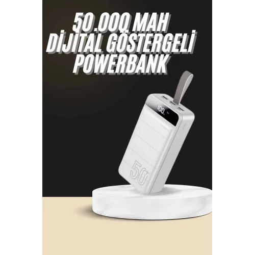 Mey İthalat® Hızlı Taşınabilir 50.000 Mah Powerbank Led Ekran Android ve İOS Uyumlu