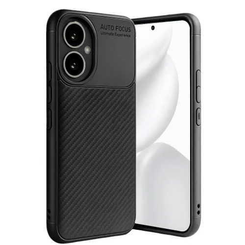 Mey İthalat®  Honor 400 Kılıf Auto Focus Karbon Kapak - Siyah